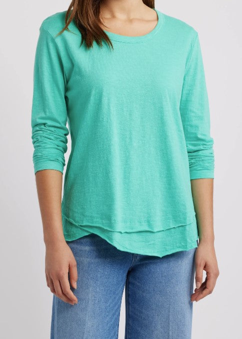 GARDEN GREEN LANIE LONG SLEEVE KNIT TOP
