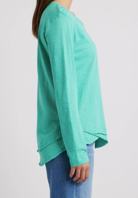 GARDEN GREEN LANIE LONG SLEEVE KNIT TOP