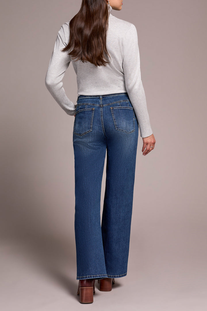 SOPHIA ANTIQUE BLUE WIDE LEG JEANS