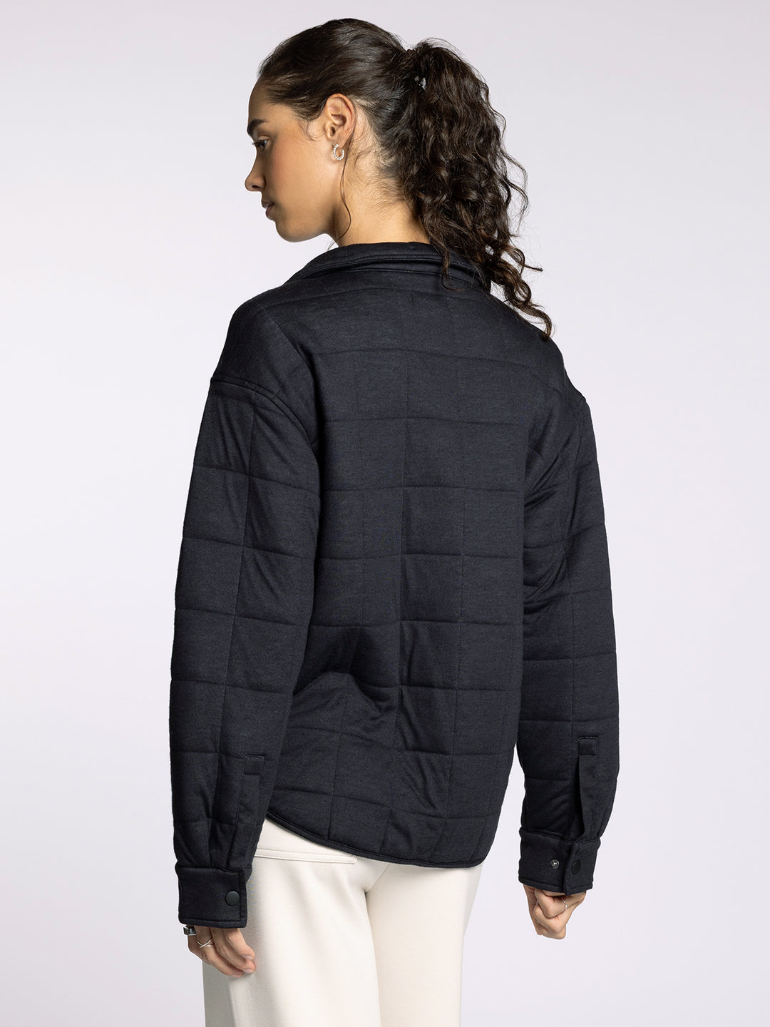 INDIANA BLACK HEATHER QUILTED JACKET
