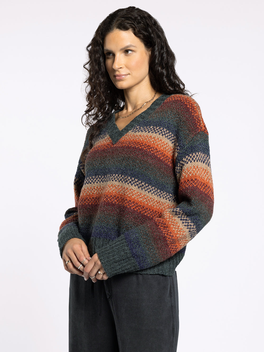 RENA OMBRE STRIPE SWEATER
