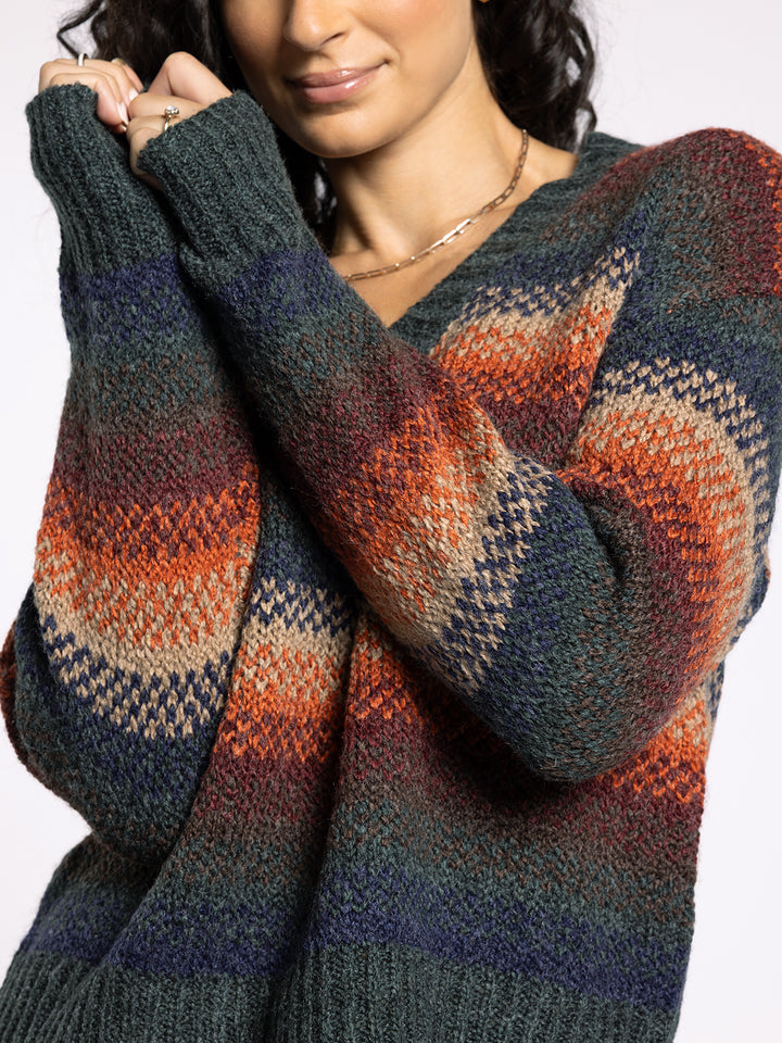 RENA OMBRE STRIPE SWEATER