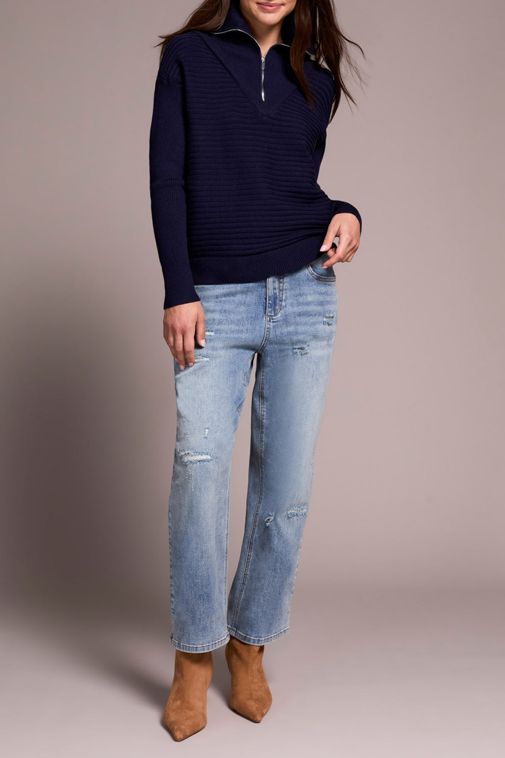 NIGHTFALL HALF ZIP SWEATER

