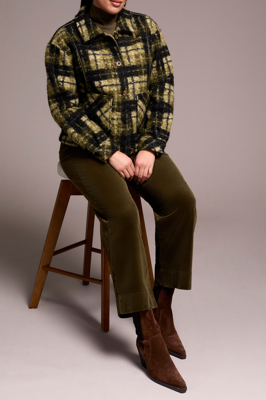 IVY PLAID LINED JACKET
