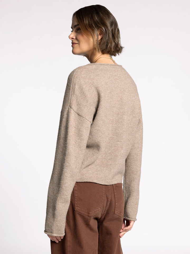 DOVER TAUPE HEATHER CARDIGAN