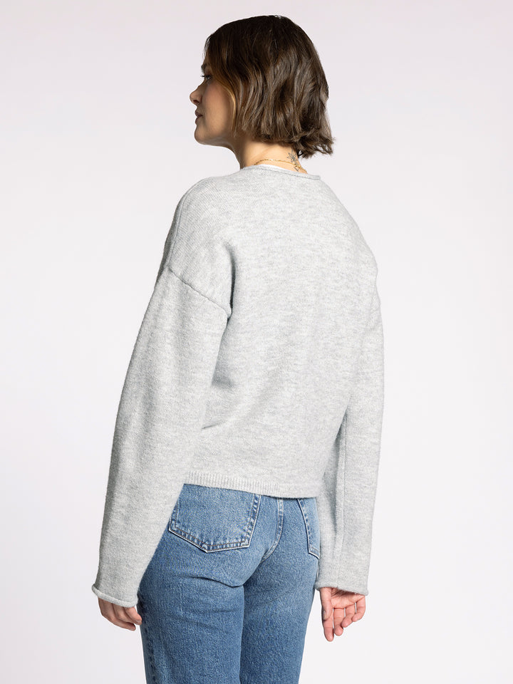 DOVER LIGHT HEATHER GREY CARDIGAN
