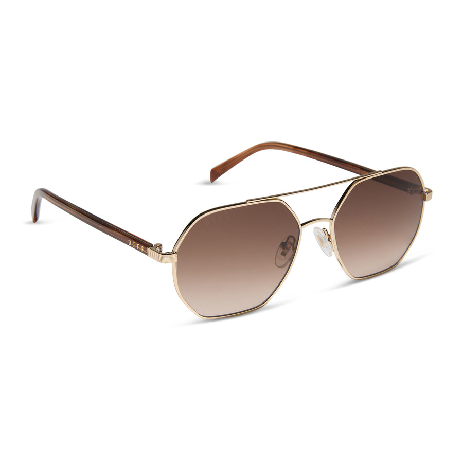 JOELLE HORN TORTOISE SUNGLASSES
