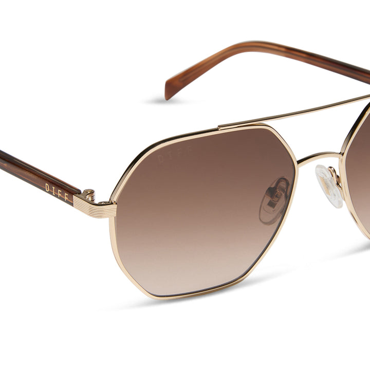 JOELLE HORN TORTOISE SUNGLASSES
