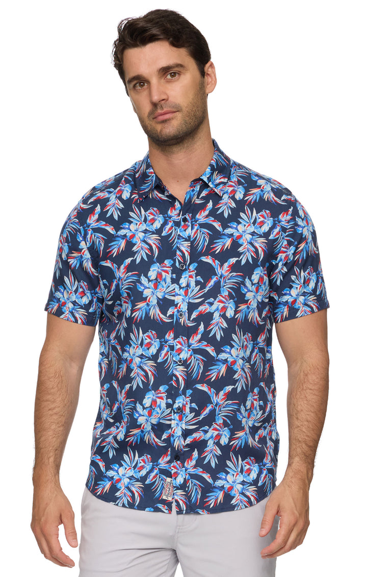 MEN'S LORIS SHORT SLEEVE AMERICANA FLORAL SHIRT