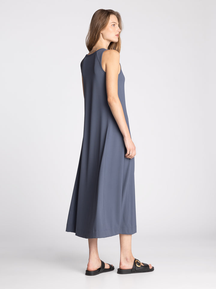 CHARCOAL BLUE PROSPER TANK DRESS