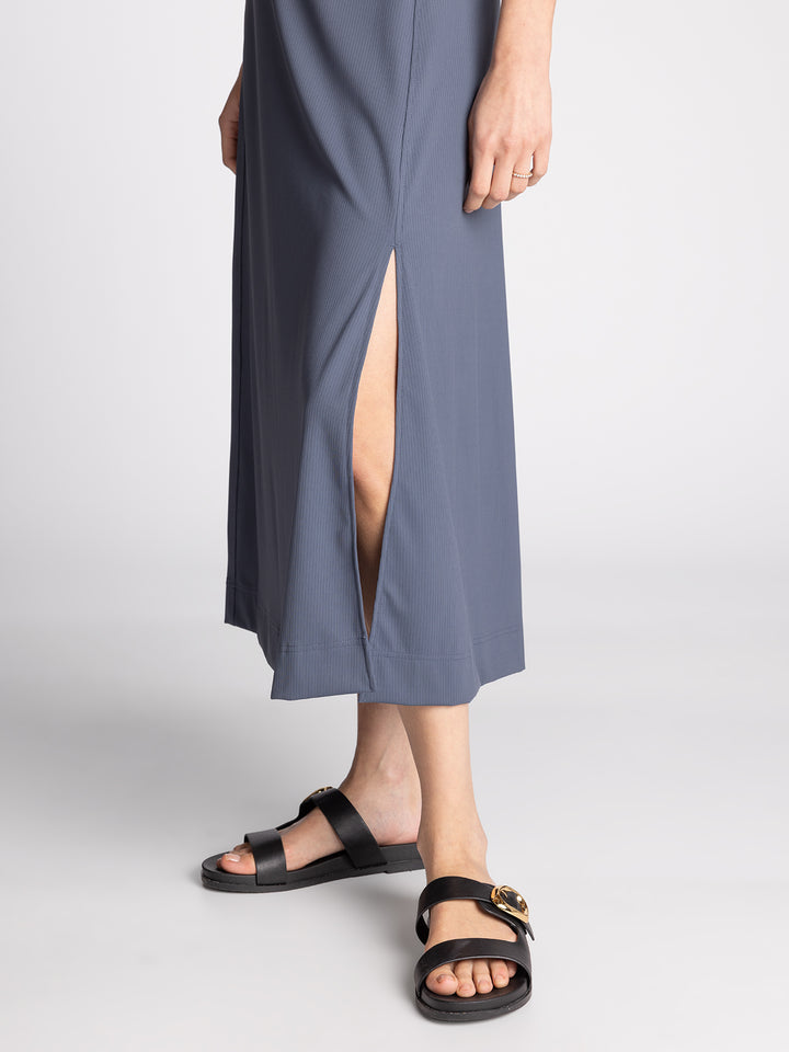 CHARCOAL BLUE PROSPER TANK DRESS