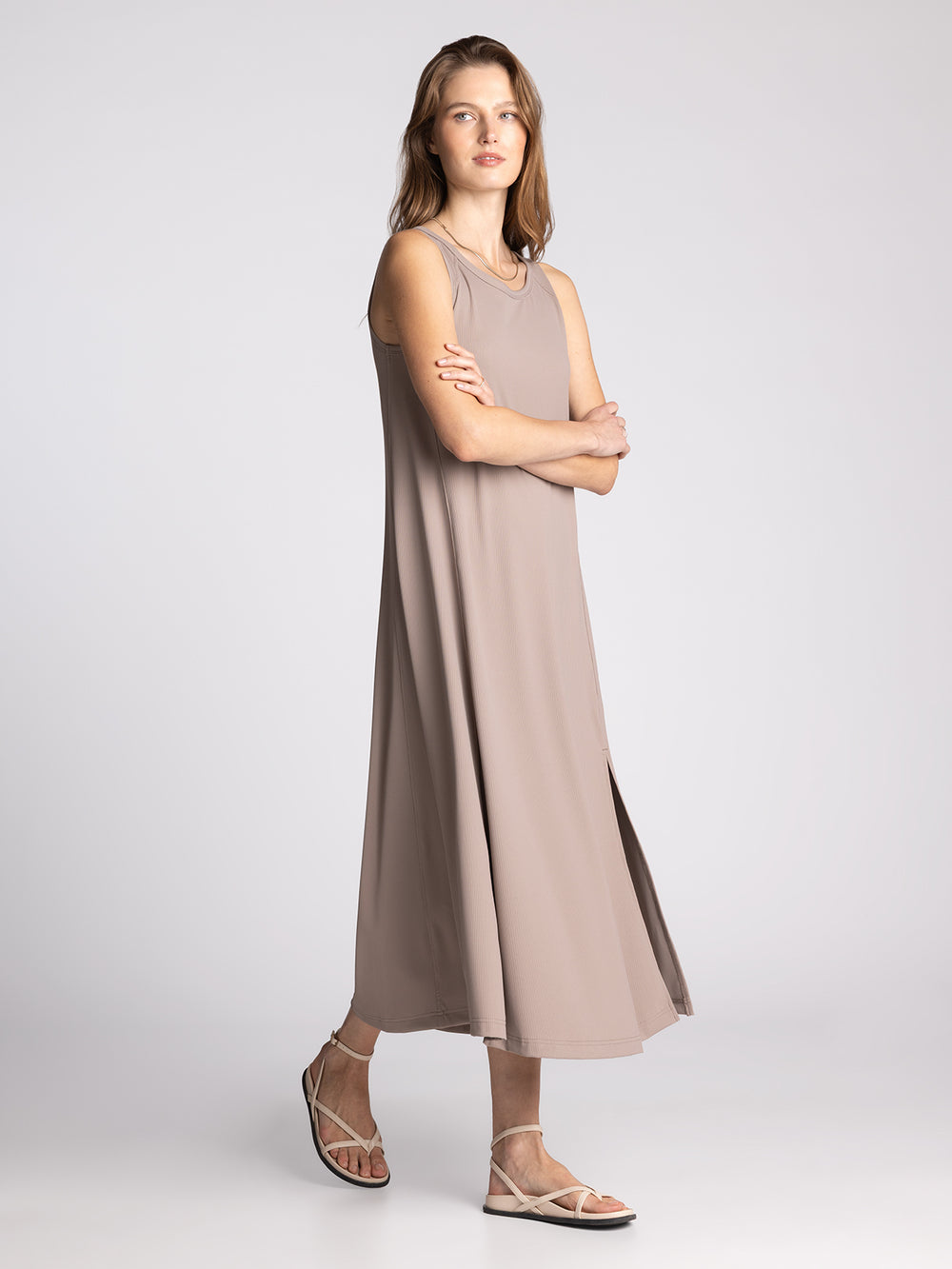 MUSHROOM PROSPER TANK DRESS
