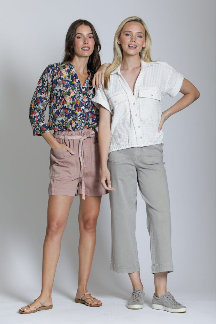 NATURAL BREEZY BUBBLE BLOUSE