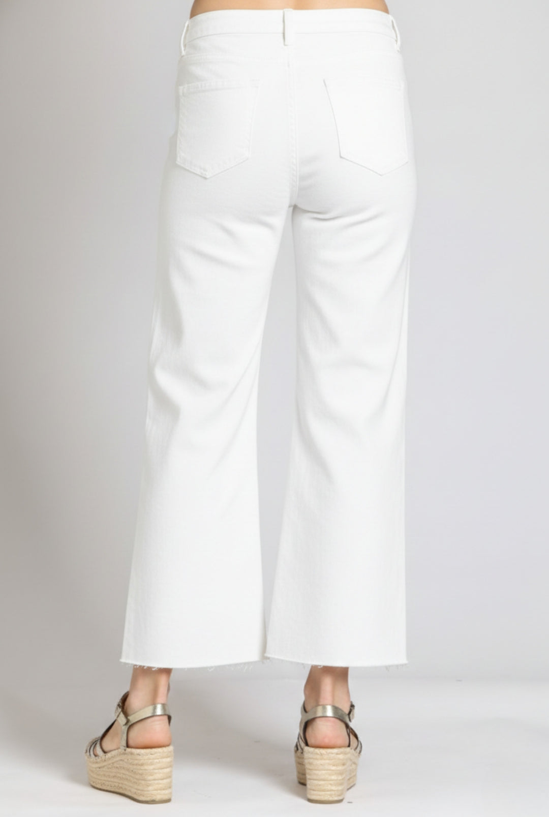 KATHLEEN WHITE WIDE LEG CROP JEANS