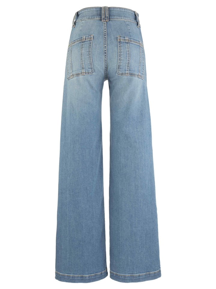 JODI DRAFT WASH HIGH RISE STRAIGHT LEG JEANS WITH PORKCHOP POCKETS