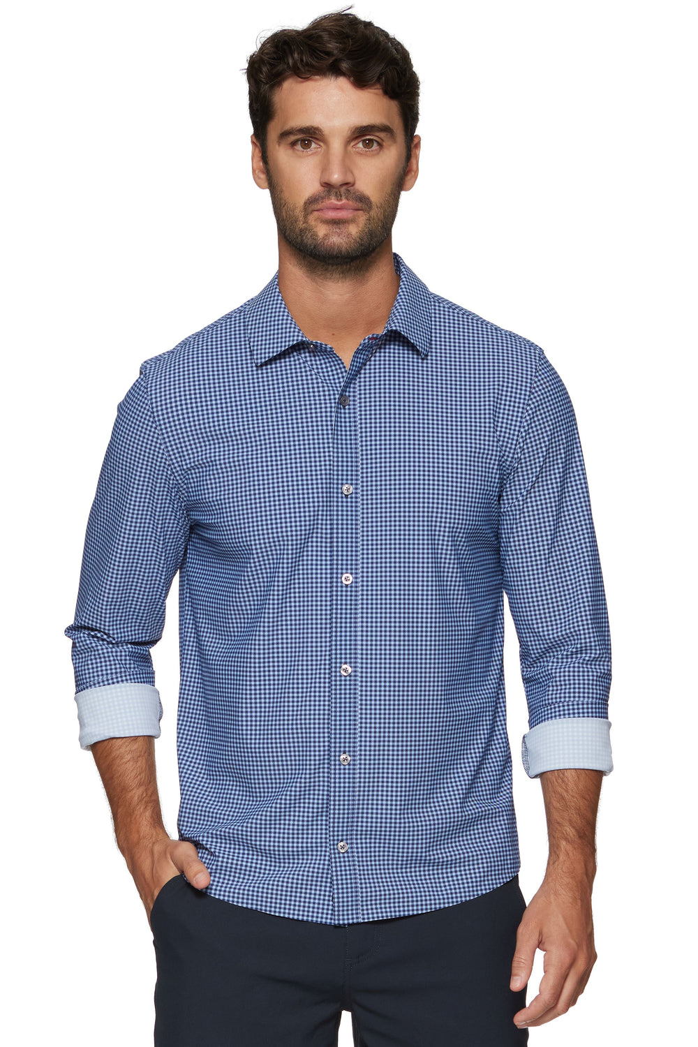 MEN'S PAXTON LONG SLEEVE GINGHAM JOURNEY SHIRT
