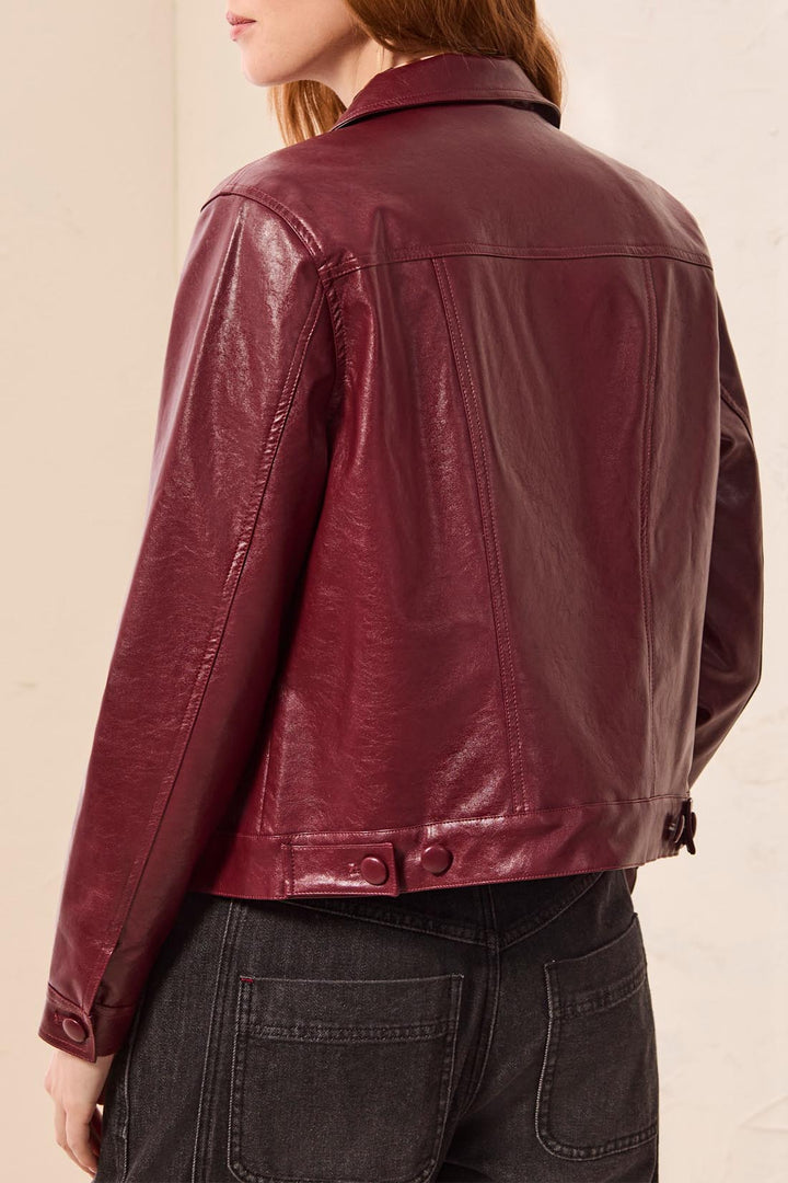 CHERRY LACQUER LINED JACKET