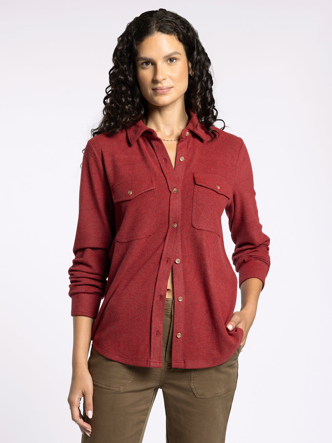 CRIMSON HEATHER CASSIAN SHIRT