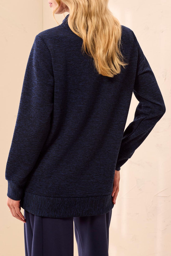 STELLAR BLUE TEXTURED TUNIC