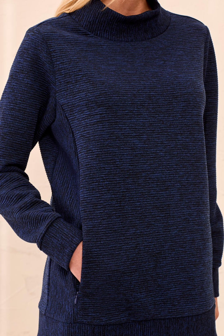 STELLAR BLUE TEXTURED TUNIC