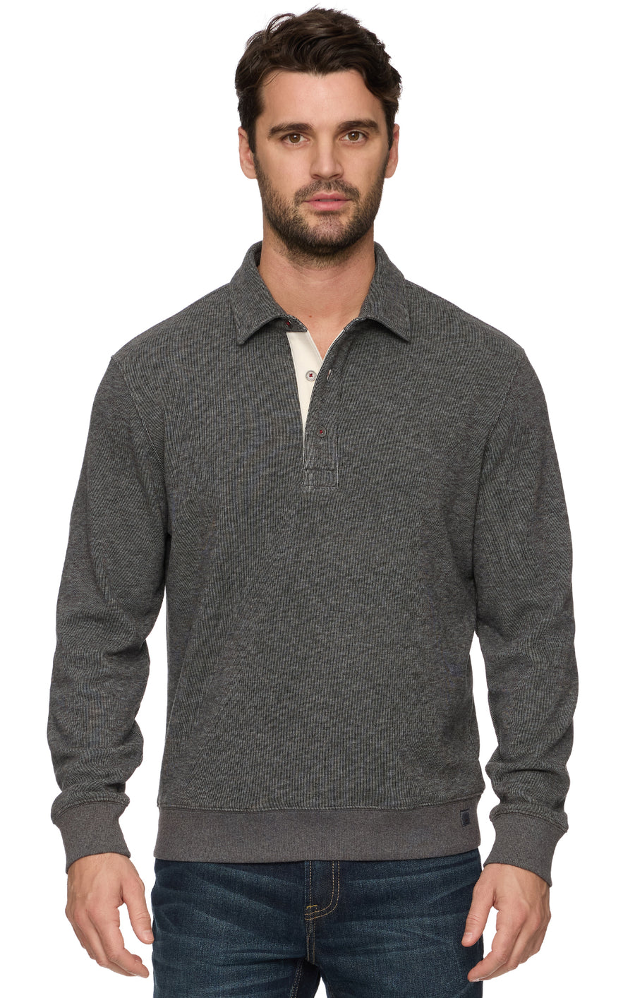 MEN'S CHARCOAL NEWTON FLEECE POLO
