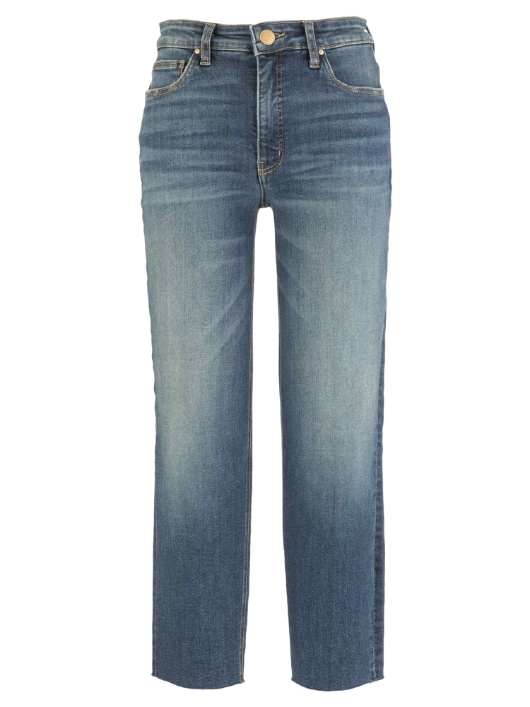 RACHAEL DEVOTEE WASH MOM RAW HEM JEANS