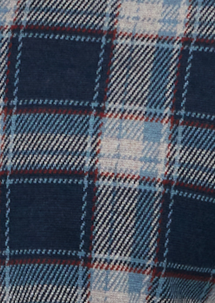 NORRIS HERO KNIT NAVY PLAID KNIT FLANNEL