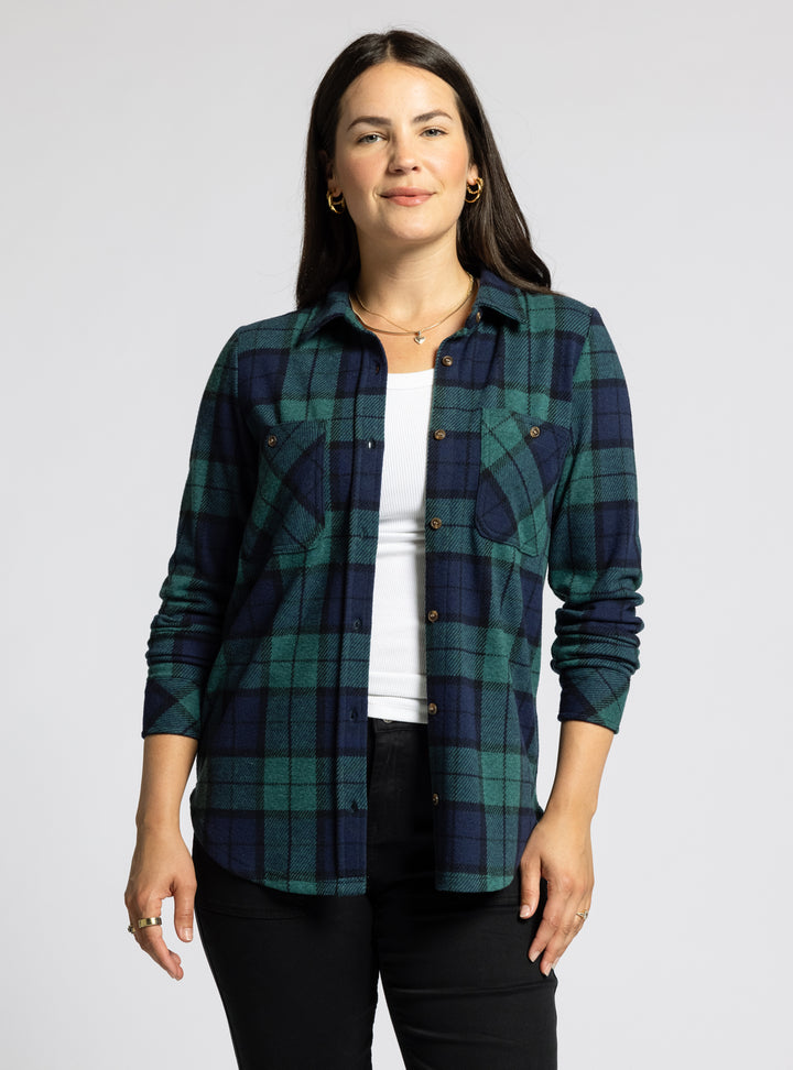 LEWIS PINE NAVY PLAID SHIRT