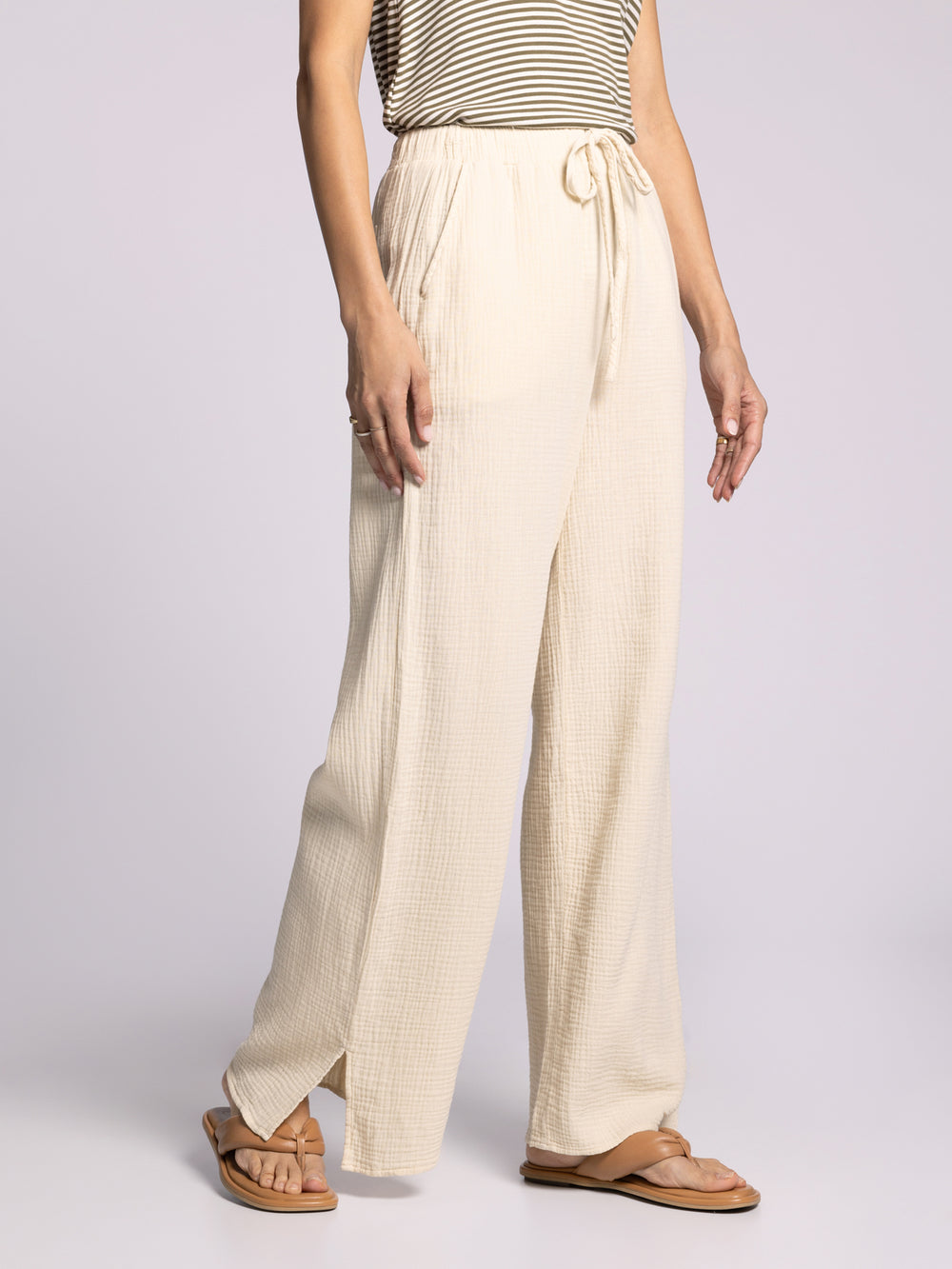 BONE VERNA DRAWSTRING PANTS
