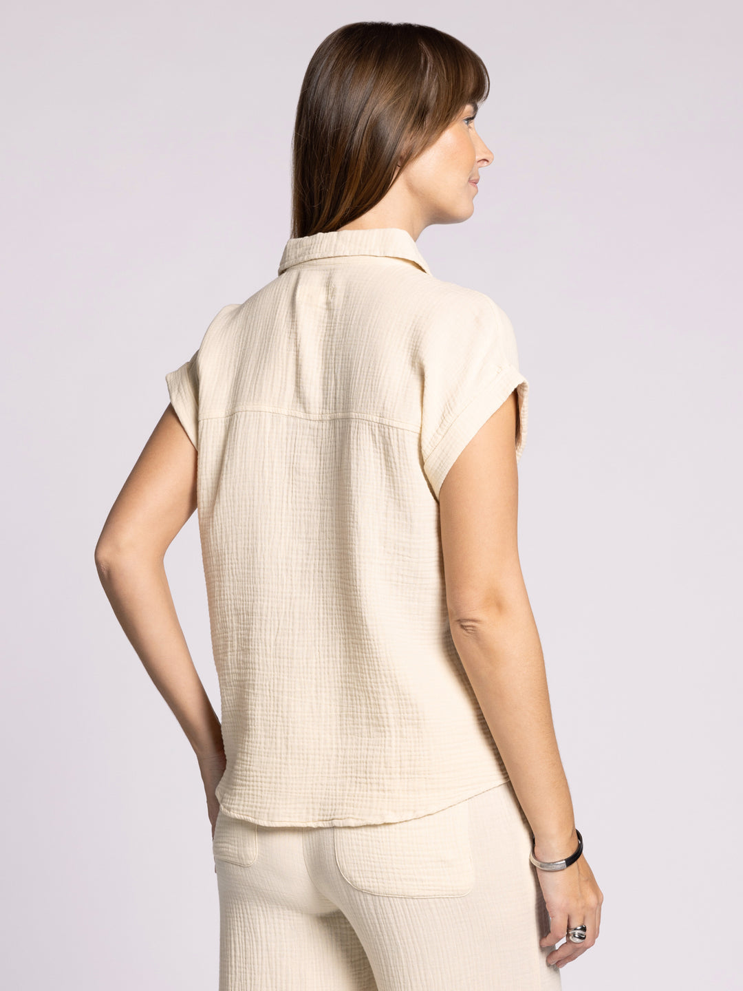 VERNA BONE GAUZE SHIRT