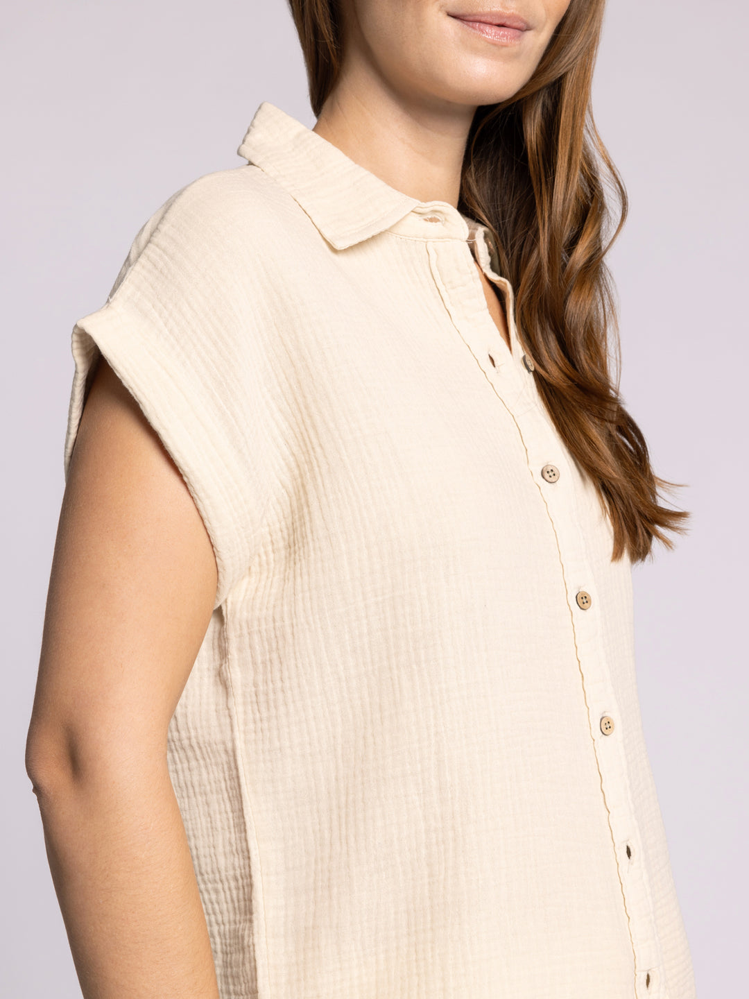 VERNA BONE GAUZE SHIRT