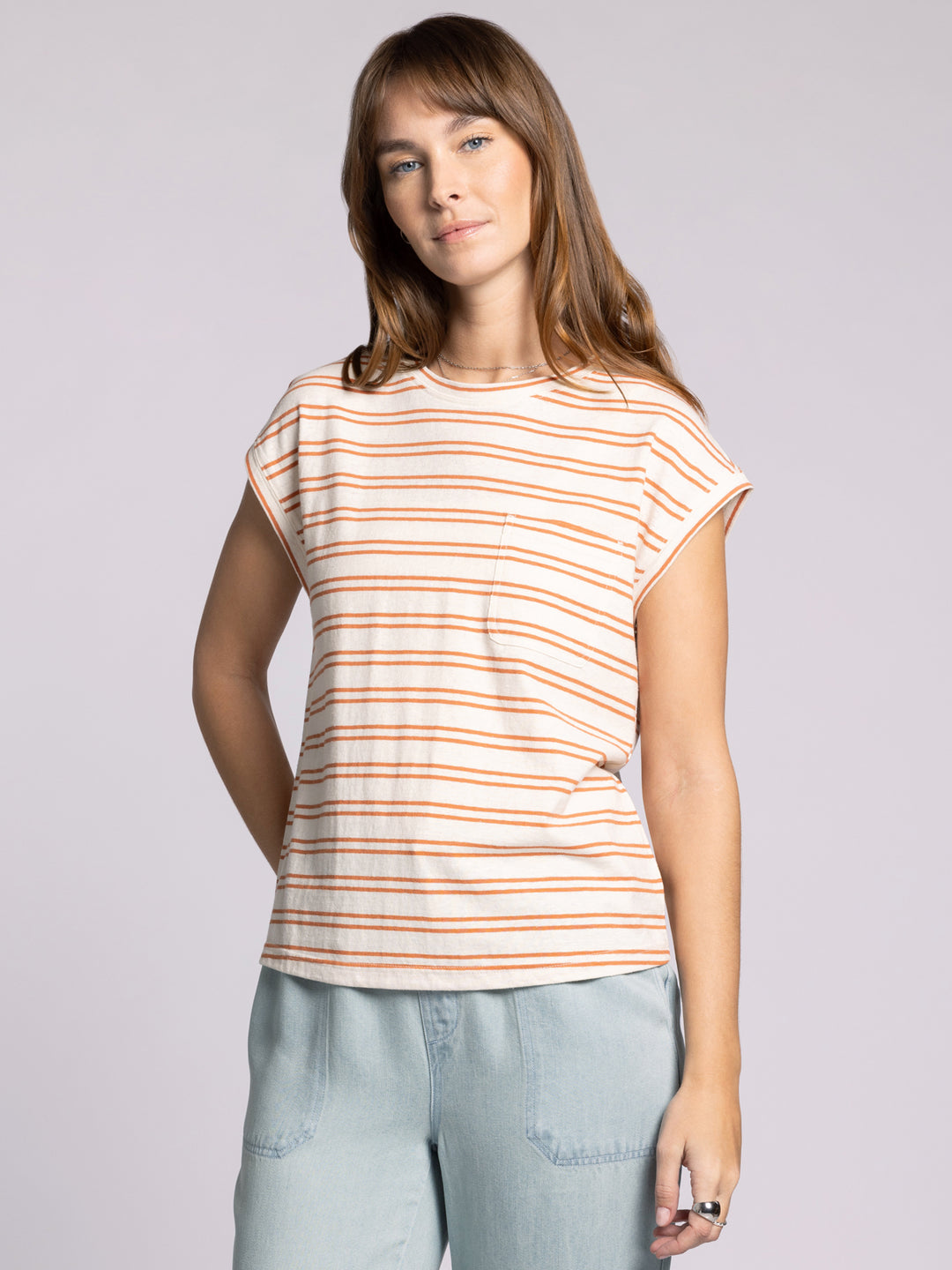 AGNES IVORY SIENNA STRIPE TEE