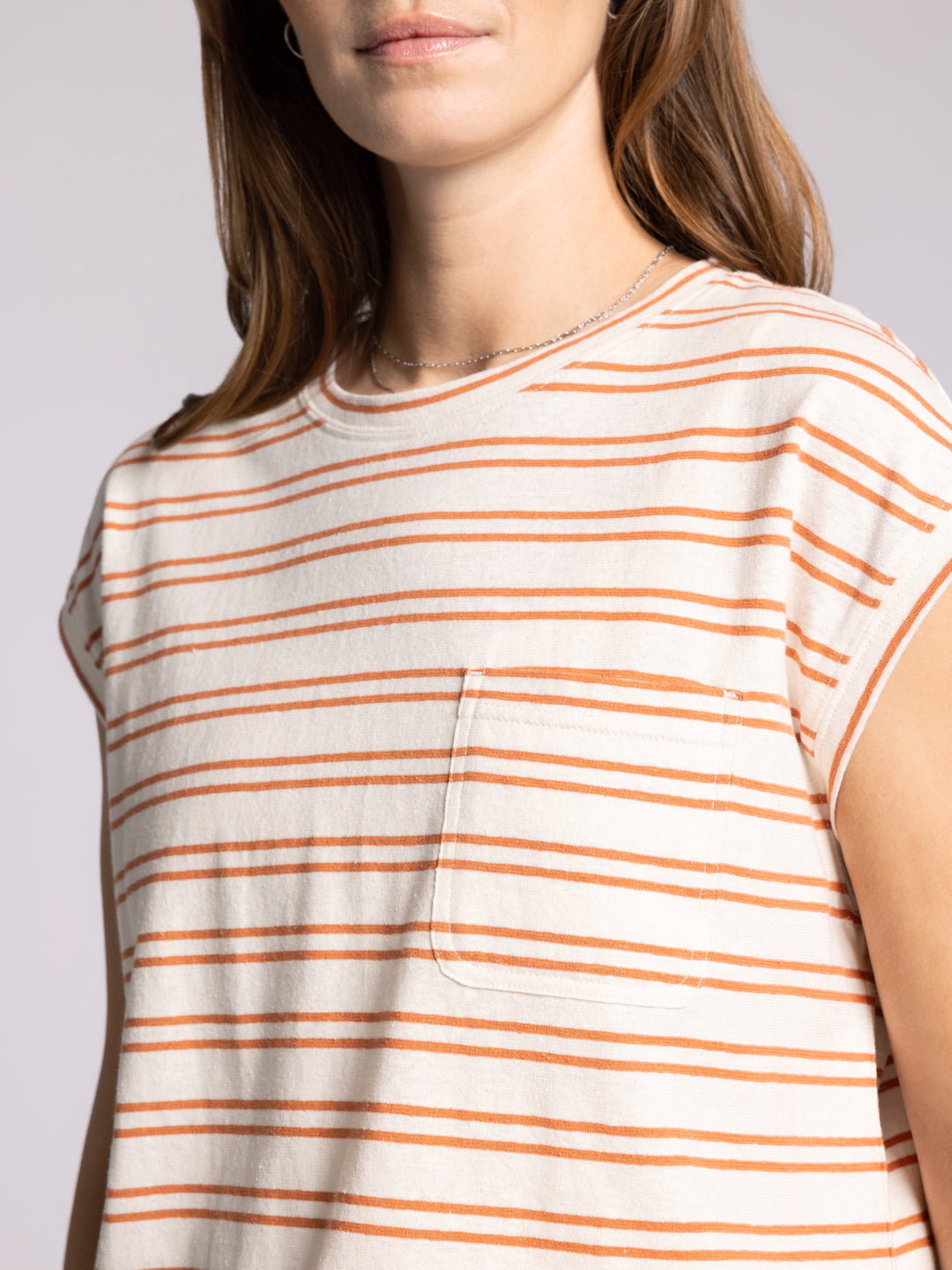 AGNES IVORY SIENNA STRIPE TEE