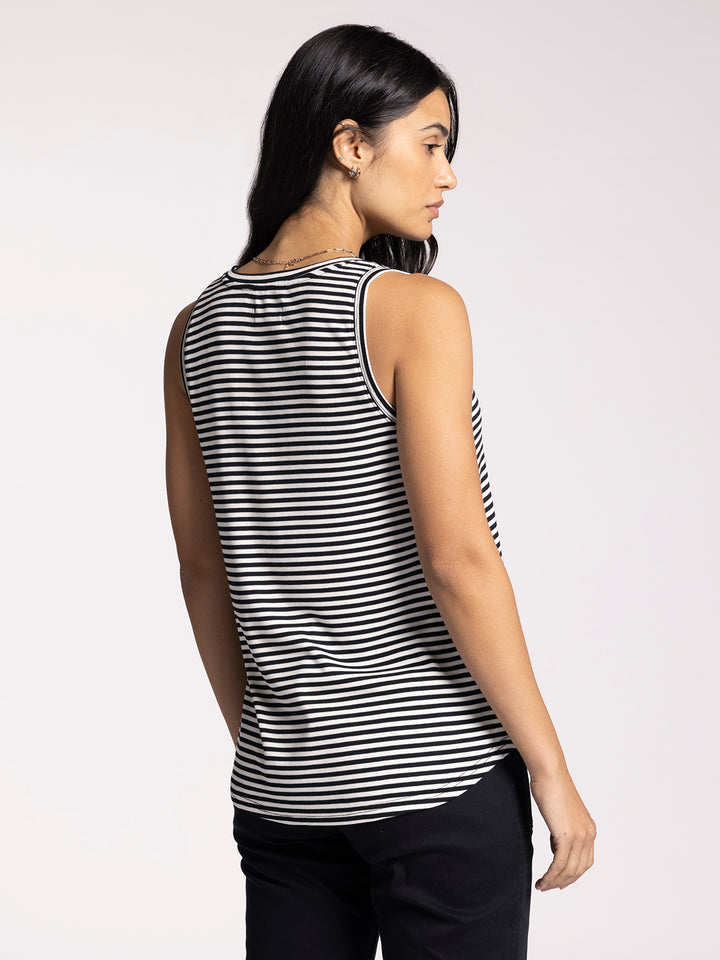 SINCLAIR BLACK & IVORY STRIPE TANK