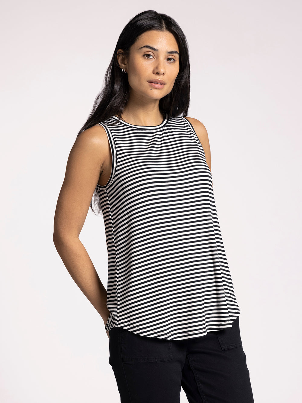 SINCLAIR BLACK & IVORY STRIPE TANK
