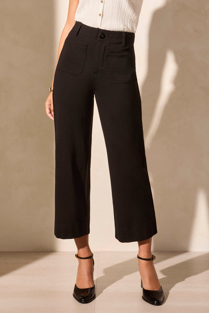 AMY BLACK HIGH RISE FLARE CAPRI