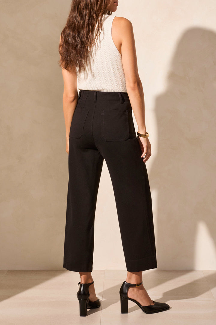 AMY BLACK HIGH RISE FLARE CAPRI