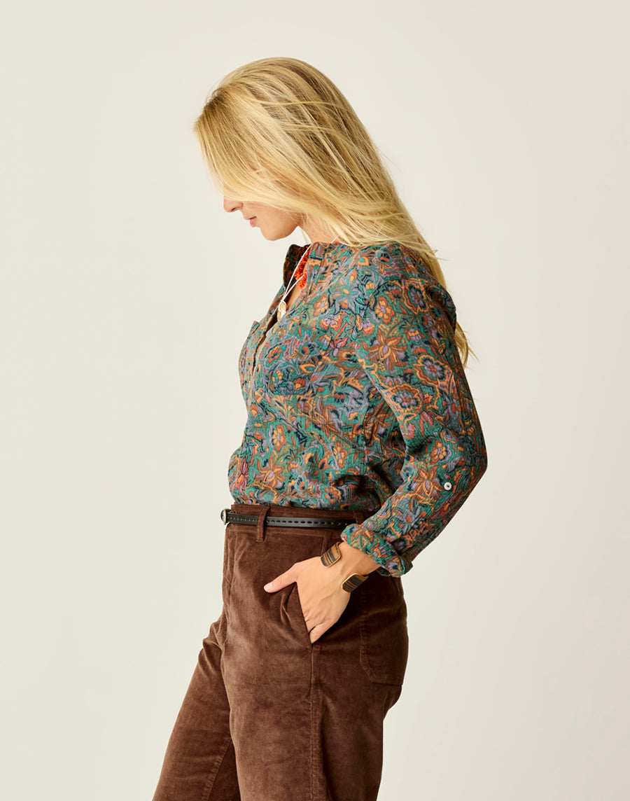 BISTRO FLORAL DYLAN GAUZE SHIRT
