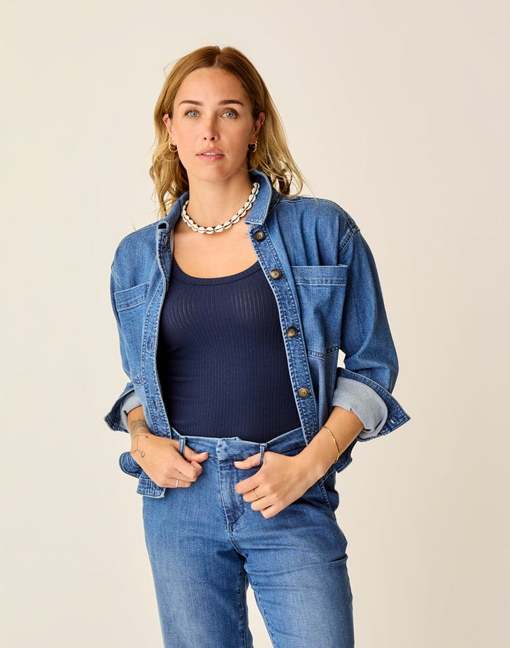 FLORA MAGNOLIA DENIM SHACKET