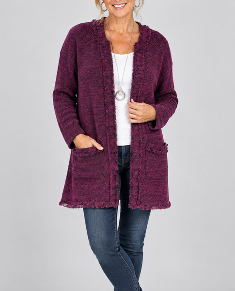 JAMIE PLUM OPEN FRONT JACKET
