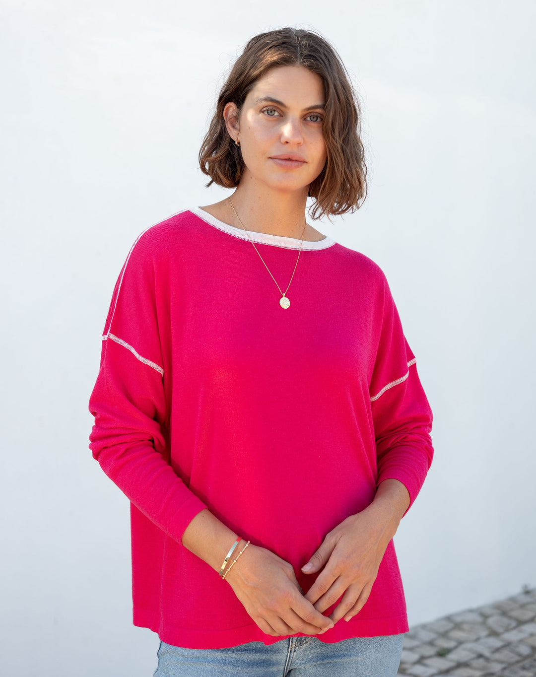 AZALEA PINK DELMAR SWEATER