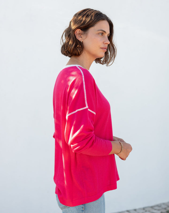 AZALEA PINK DELMAR SWEATER