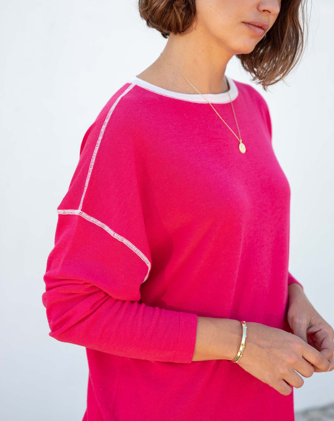 AZALEA PINK DELMAR SWEATER