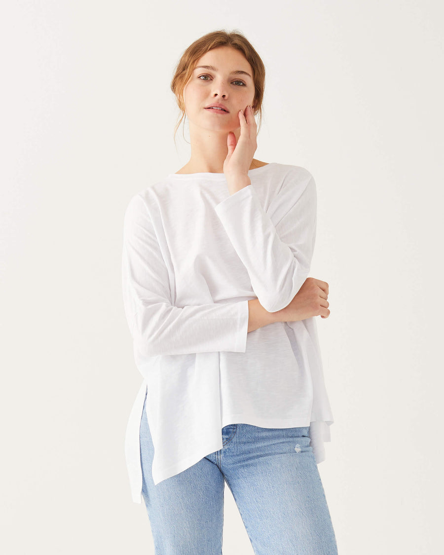 WHITE CATALINA SLUB TEE
