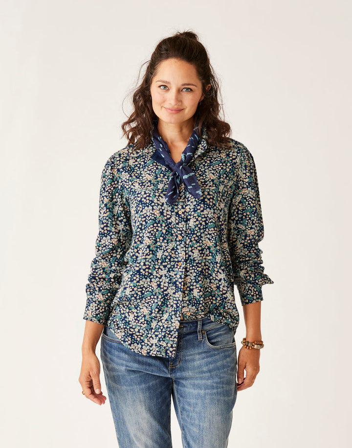 NADIA NAVY DITSY TWILL SHIRT