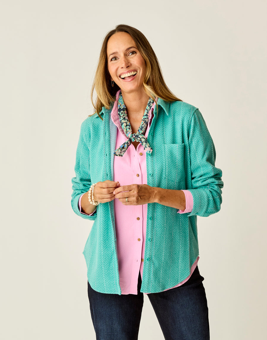 JADE HERRINGBONE FAIRBANKS SUPERSOFT SHIRT
